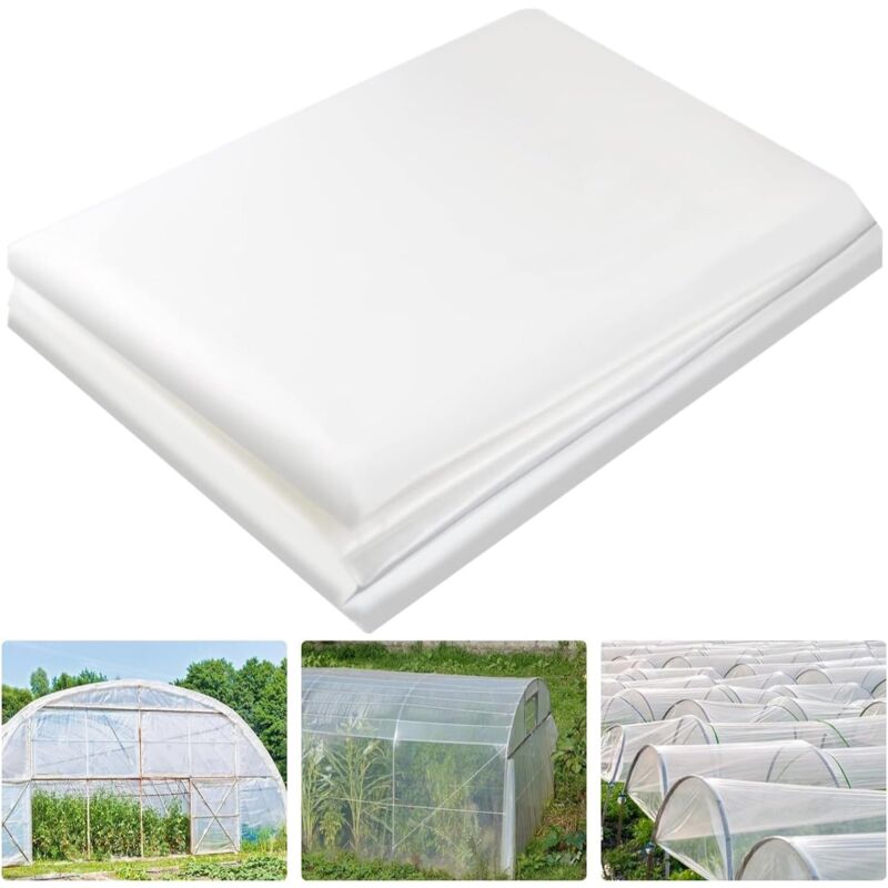 2 x 3m À Toute épreuve Feuille De Polyéthylène, Extra-épais Clair Jardin Grandir Couverture De Polytunnel Membrane Horticole en Polyéthylène pour