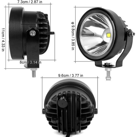 2 x 4 pollici LED POD per fuoristrada camion 4WD SUV barca autoguida fendinebbia luce di lavoro a LED 12V 24V bianco 6000k