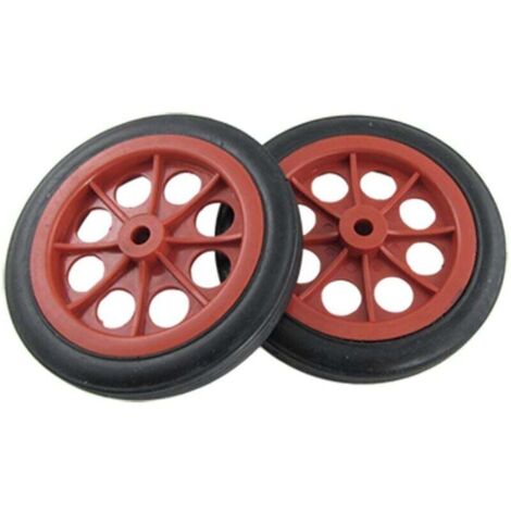 2 x 4.4 "Roues remplacables de caddie Rouge noir