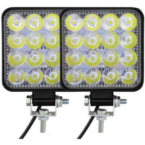 2 x 48W projecteur de travail feux tout-terrain LED feux de voiture feux de travail phares de voiture feux de révision pour SUV UTV feux de travail tracteur pelle camions
