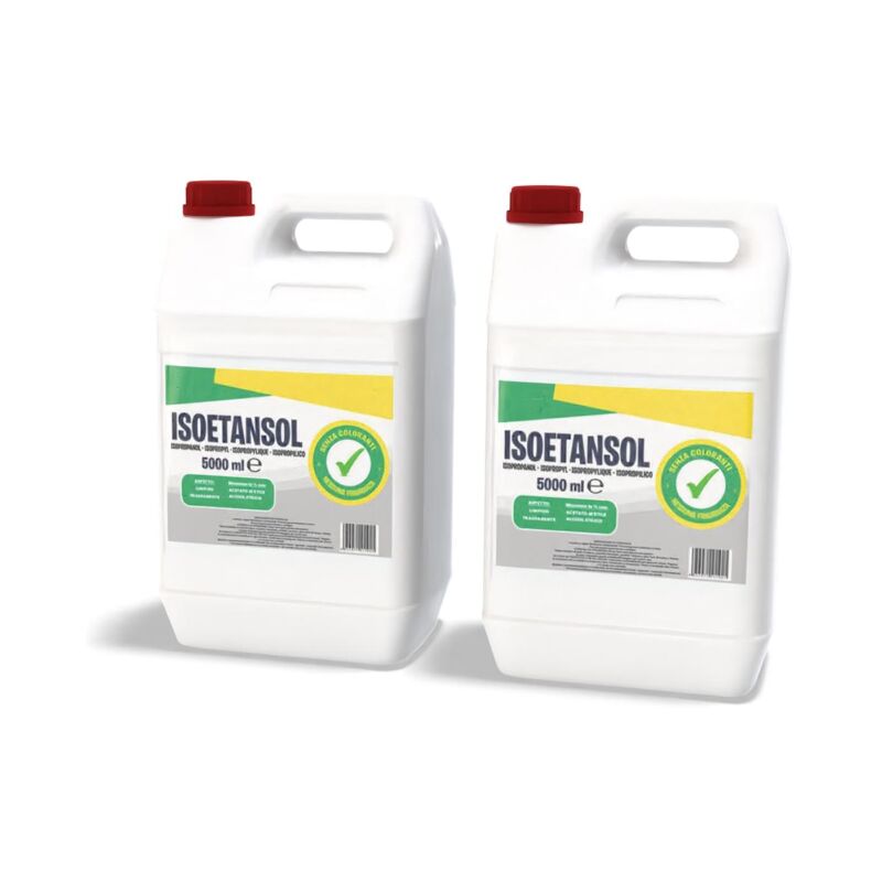 Isoetansol - 2 x 5 - ipa 100AE, Isopropanol, Alcool Isopropylique, Nettoyage d'imprimantes 3D, Electronique, Nettoyant pour Cuves a Ultrasons,