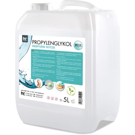 HÖFER CHEMIE GMBH 5 L Propylène Glycol 99,5 % de qualité alimentaire et pharmaceutique E1520 Propylène Glycol 1,2-Propanediol Monopropylène Glycol