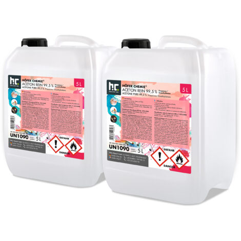 2 x 5 Litre Acétone pur 99,5%