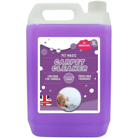 2 x 5 Litre Pet Carpet Cleaning Shampoo Tough On Dog Stains