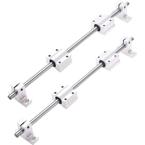 2 x 500 mm linear shaft Ø 8 mm Horizontal linear guide ball bearing + 4 x SK8 supports + 4 x SCS8UU bearing blocks