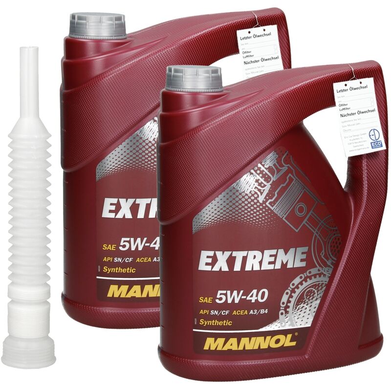 2 x 5L mannol 5W40 Extreme huile de moteur