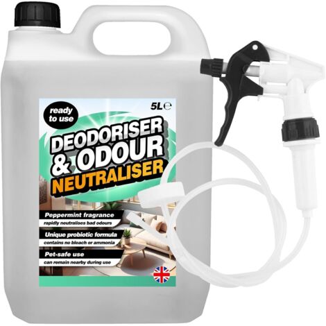 2 x 5L Peppermint Deodoriser & Odour Neutraliser With Long Hose Trigger