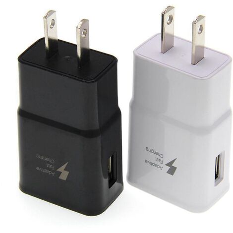 2 X 5v-2a Universal Usb Power Charger Plug Adapter Black White Pour Iphone 12/11/x 8/7/6, Samsung Galaxy S22 S21 S20 S10 S5 S6 S7 S8 S9/edge/plus/