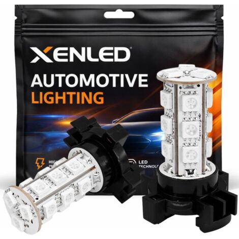 2 x Ampoules 18 LED SMD Blanc - PY24W - 12V - Eclairage de feux de jour