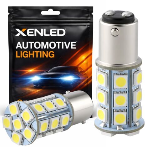 2 x Ampoules 24 LED P21/5W - Blanc - lampe de voiture double intensité 12V