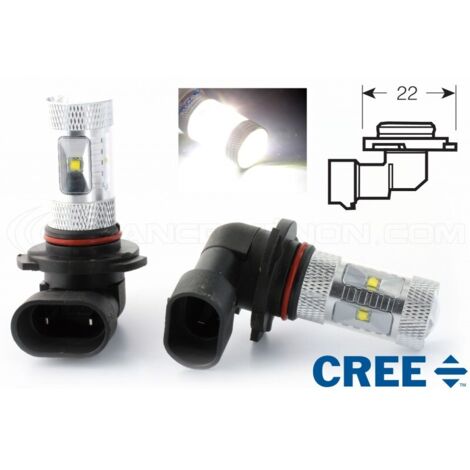 2 x Ampoules 6 LED CREE 30W - HB4 9006 - Haut de Gamme - 12V Antibrouillard LED - Blanc