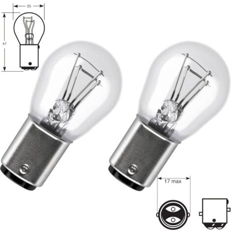 2 x Ampoules BAY15D P21/5W 12V Standard BAY15D