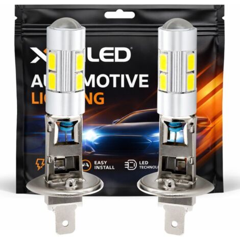 2 x Ampoules H1 10 LED SS HP Blanc - 117Lms - 12V - P14,5S - Lampe de voiture
