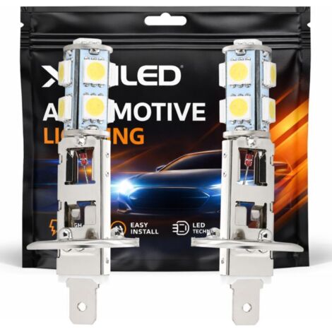 2 x Ampoules H1 LED SMD 9 LED - 12Volts Lampe de signalisation