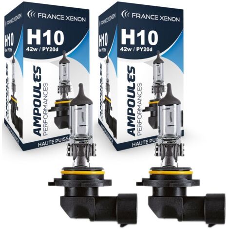 2 x Ampoules H10 42W 12V ORIGINE - FRANCE-XENON - PY20d - Halogène