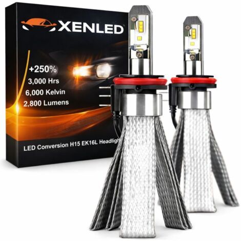 2 x Ampoules H15 LED 40W - 2800Lm réel - EK16L PGJ23t-1