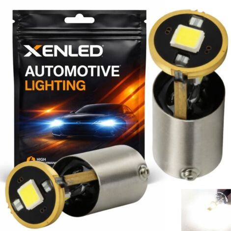 2 x AMPOULES H21W 3-LED Super Canbus 400Lms XENLED - GOLD - BAy9S - Blanc 12V