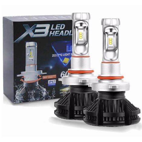 2 x Ampoules HB3 LED XT3 50W - 6000Lm - 12V/24V - Lampes LED