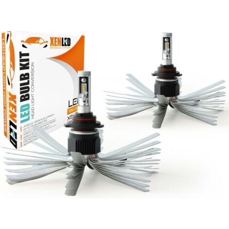 2 x Ampoules HIR2 9012 LED XL6S 55W - 4600Lms - Courtes - 12V/24V Lampes Haute puissance