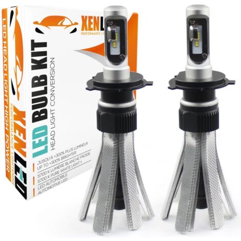 2 x Ampoules LED H7 XL6S 55W - 4600Lm - Courtes - 12V/24V LED Garantie à vie