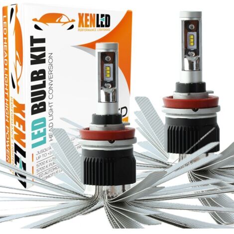 2 x Ampoules LED H8 XL6S 55W - 4600Lm - Courtes - 12V/24V - Lampes LED