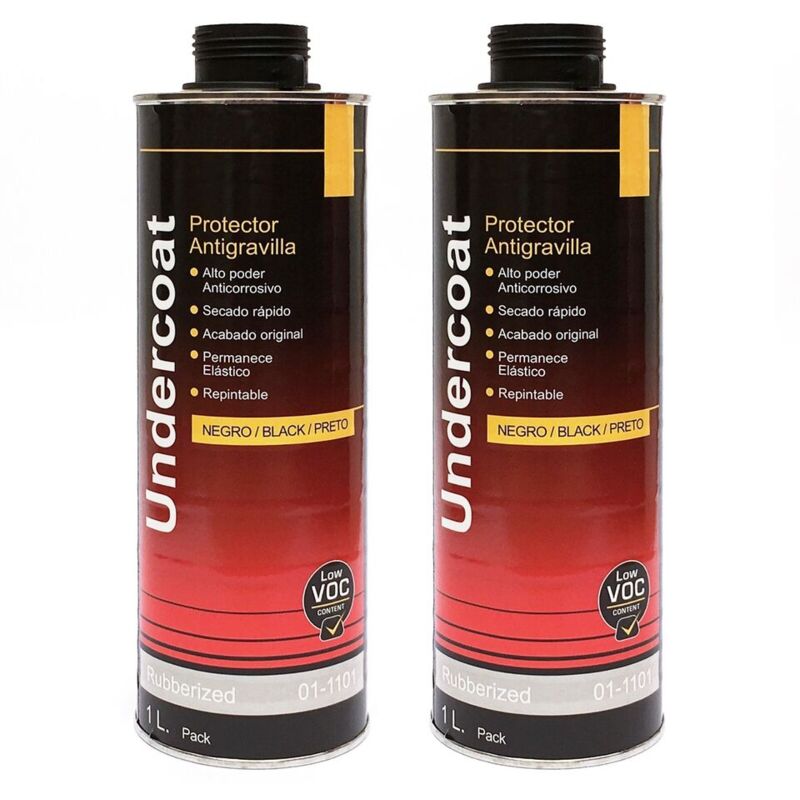 

2 X Antigravilla Color Negro 1 L Protector Bajos De Coches Y Pasos De Rueda