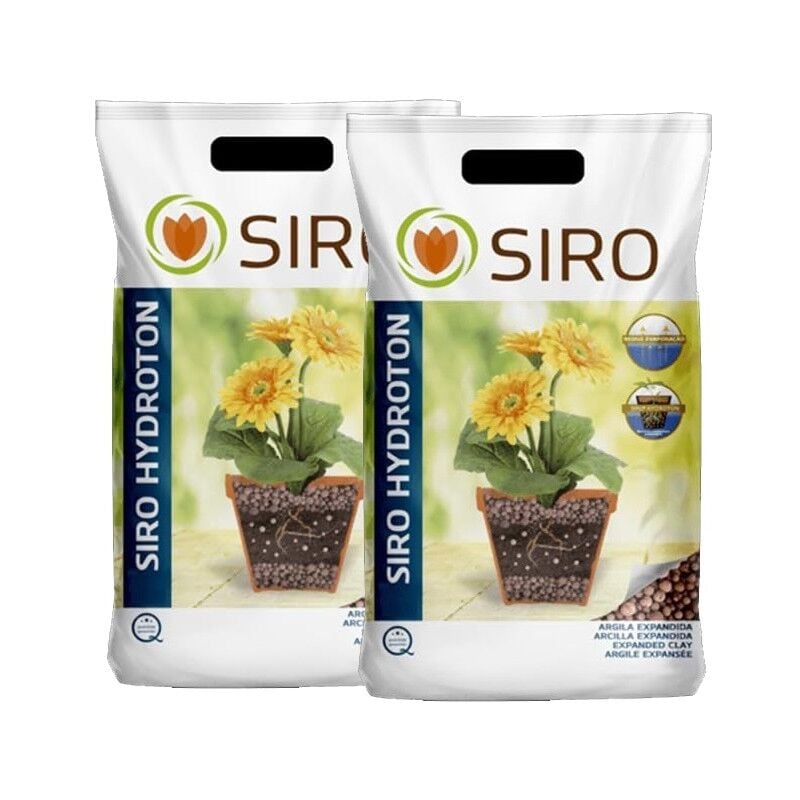 2 x Billes d'argile Argile Expansée Organique pour Plantes 45L. Terrain pour sols et plantes. Boules de substrat