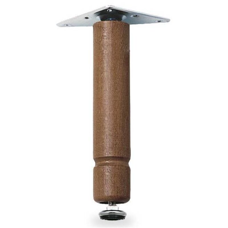 2 x PIES REGULABLES DE MADERA 100 MM NOGAL 4 PZ