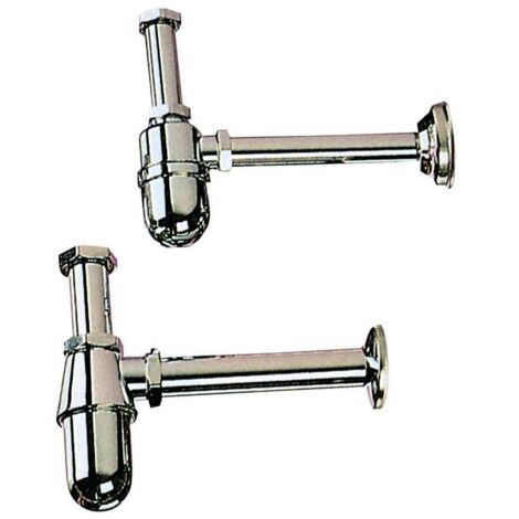 2 x BL SIFONE A BOTTIGLIA OTTONE CROMATO D  1