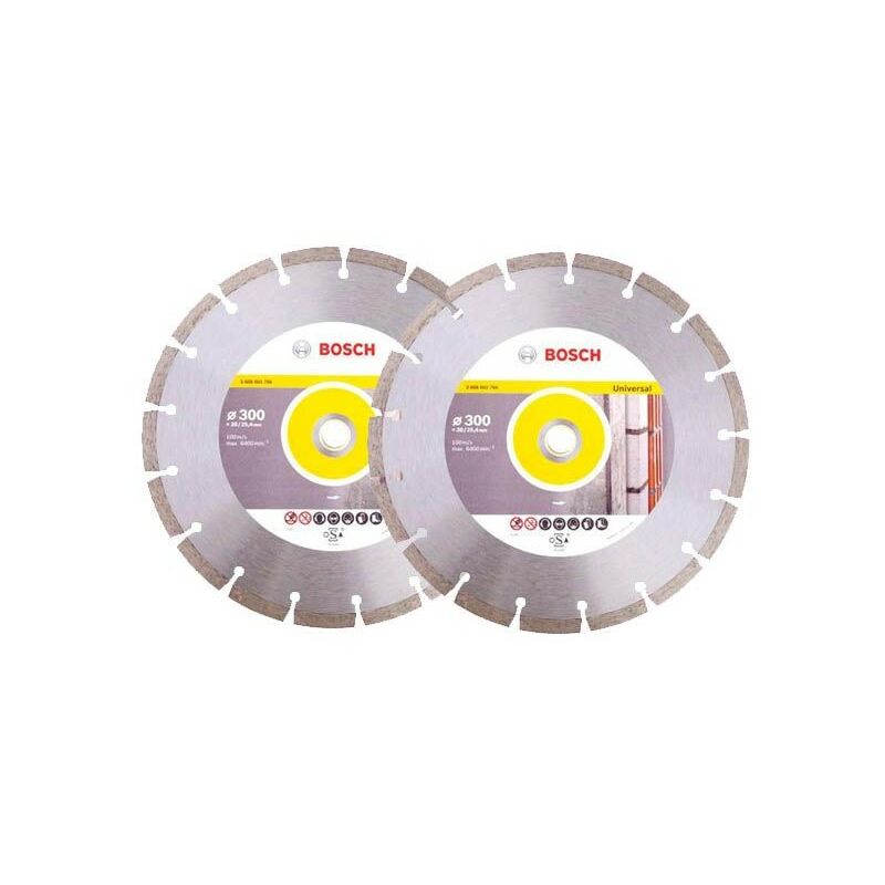 2 X 2608615032 Pro Universal Diamond Blade Cutting Disc Grinder 300mm 12' - Bosch