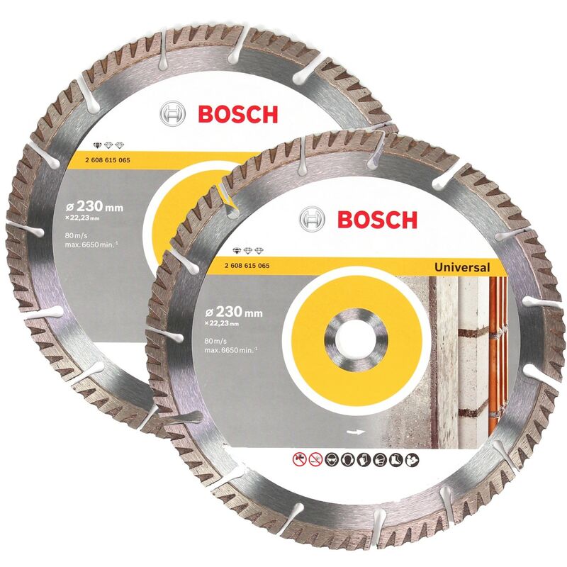 2 x Bosch Pro Universal Standard Diamond Grinding Blade Disc High Speed 9'' 230mm