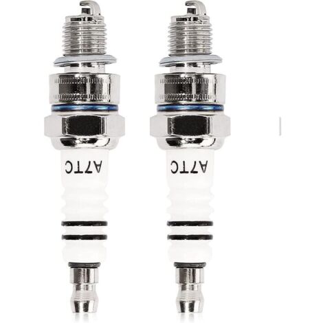 2 x Bougie d'allumage A7TC C7HSA Compatible avec GY6 50cc 70cc 90cc 110cc 125cc 140cc 150cc ATV Moped Quads Go Kart Scooter 4 Wheeler Pit Bike Dirt Bike Buggy Taotao ATC110 Moteurs 4 Temps