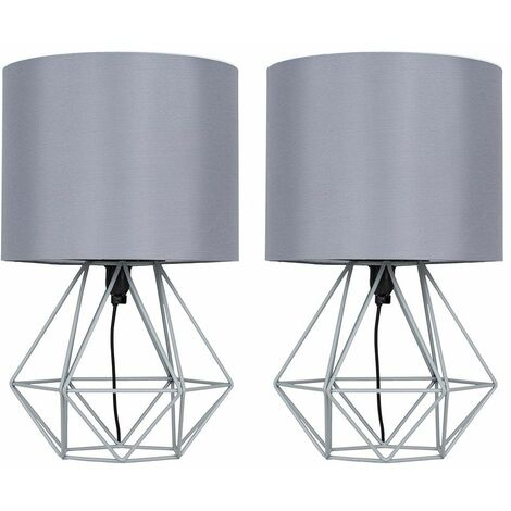 Pair Of Angus Cage Table Lamps