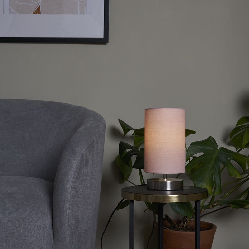 pink bedside table lamp