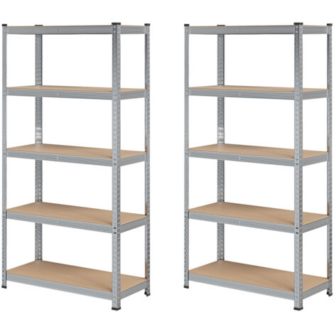 2 x Étagère Robuste 240kg Étagère de Stockage en sous-sol 200x100x 50cm