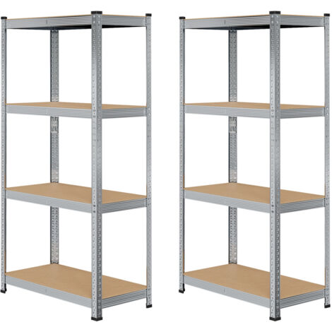 2 x Étagère Robuste 260kg Étagère de Stockage en sous-sol 160 x 80 x 40 cm