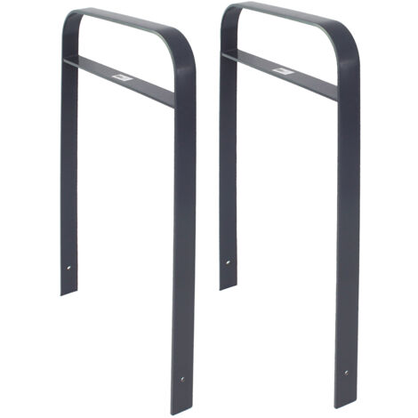 2 x Fahrradanlehnbügel 115 x 76 cm Flachstahl 13 mm Anthrazit Einbetonieren Fahrradständer Parker Typ H
