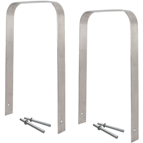 2 x Fahrradanlehnbügel 117 x 80 cm Edelstahl 13 mm Fahrradständer Anlehnständer Parker Typ U