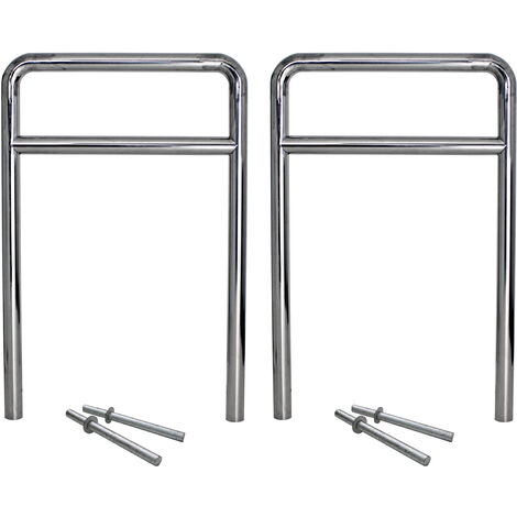 2 x Fahrradanlehnbügel 118 x 78 cm Edelstahl Ø 60 mm Einbetonieren Fahrradständer Parker Typ H
