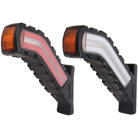 2 X Feu de Gabarit Latéral à LED, Lampe de Dégagement de Contour de Feu de Gabarit Latéral Universel à LED 12 / 24V, Universel pour Voiture SUV Van Lorry Rvs Bus Bateau Remorque LED Camion