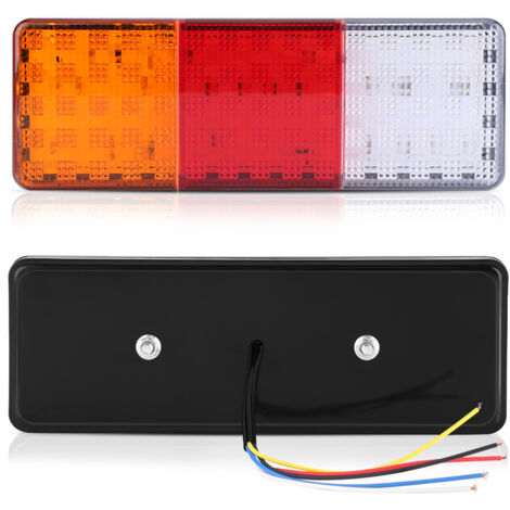 2 x Feux Arrière LED 12V 75-LED pour Camion Remorque Bateau - Clignotant Stop Marche Arrière Étanche
