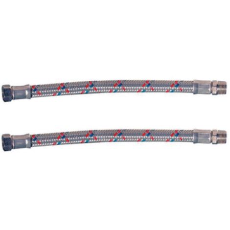 2 x FLESSIBILE ANTIVIBRANTE ACC ZINCATO D 1 MF DA 50 CM