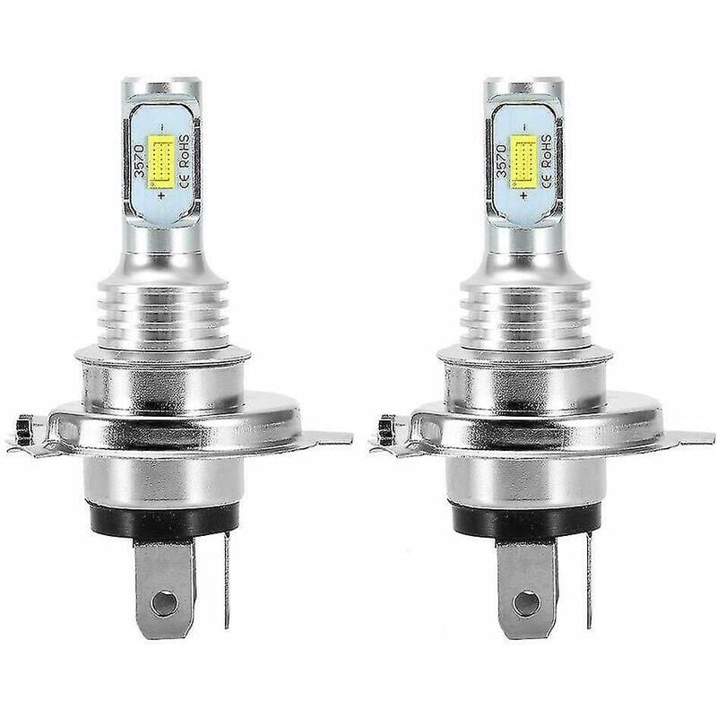 2 X H4 9003 Hb2 6000k Super White Csp Ampoule de phare LED Kit-subaoe--