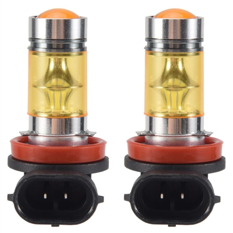 Image of Tlily - 2 x High Power Led-leuchten 100W H8 H11 Gelb Nebel Licht 2828 20Led Scheinwerfer Lampe