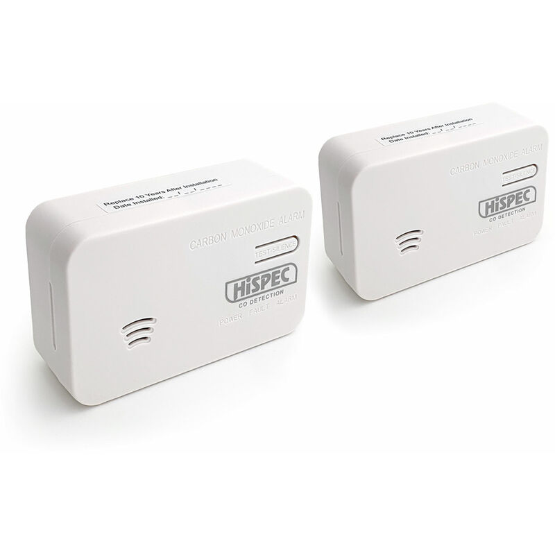 Image of 2 x Honeywell XC70 Alternative - hispec Battery Operated Carbon Monoxide Detector powered by a 10 year battery HSA/BC/10 (Twin Pack)
