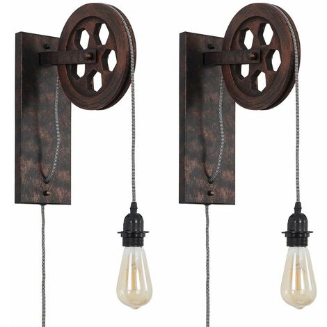 Pair of Modern 2 Way Black//Gold Decorative Leaf Design Wall Lights Complete with 4w LED Filament Bulbs 2700K Warm White