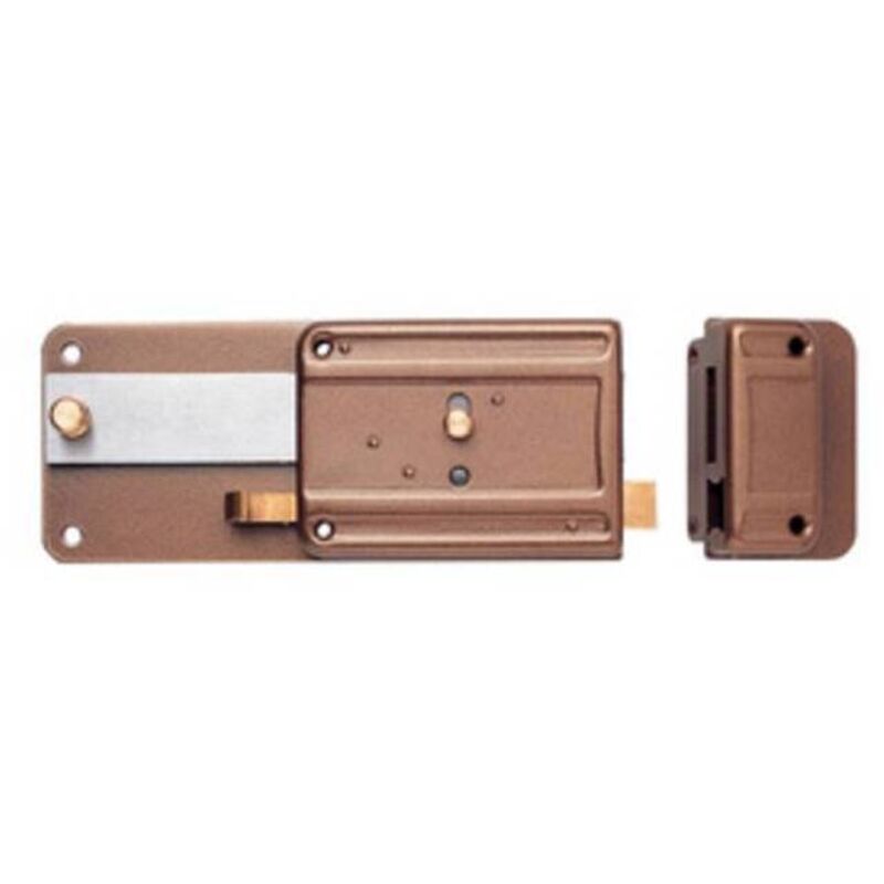 2 x ISEO 340 CERRADURA DE HIERRO PARA PUERTA DE MADERA CON LLAVE E60