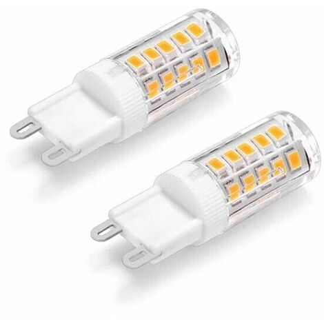 2 X Lampadina Led G9 4 W = 48 W Luce Calda 3000k Per Lampadario Applique