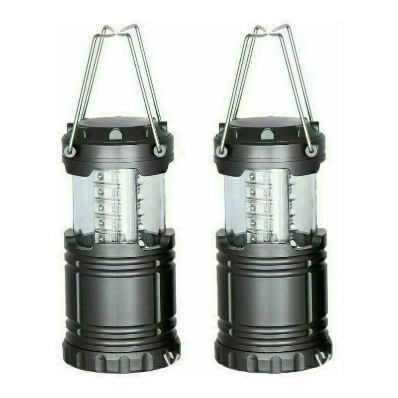2 x Lanterne LED - 100 LUMENS - Lampe de Camping Puissante - Parfait pour les caravanes, les cabanons, les combles, les garages