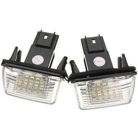 2 x LED Feux plaque d\'immatriculation eclairage pour Peugeot 206 207 308 407 306 Citroen